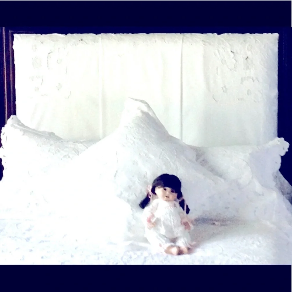 3 Battenburg lace Victorian 2 Standard shams 1 European Square 100% White cotton